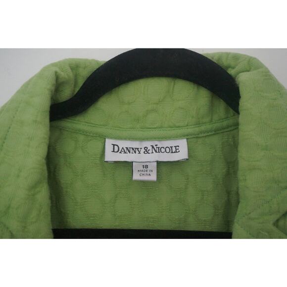 Danny & Nicole Dress 100% Cotton Green Size 18 - Picture 3 of 7